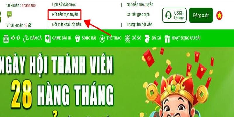 Hướng dẫn từng bước rút tiền về ví nhanh chóng